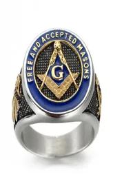 3pcs Fashion Mason Master Masonic Band Ring Men039s 316L Edelstahl Sun and Moon Star Gold Silber Schmuckgeschenke 7359856