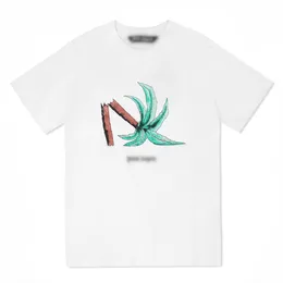 Letni litera palmowa 24ss Broken logo palmowe T -koszulka Prezent LUBY Ożyw duży hip -hop unisex krótkie miłośnicy Style TEES Aniołów 2198 Izd