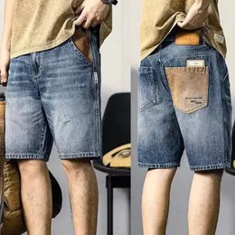 Men's Shorts Jeans Casual Denim With Pockets Vintage Hip Hop Pants For Male Summer 2024 Daily Wear Loose Clothes