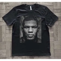 Campeão de boxe Mike Tyson retrato fãs impressos T-shirt estilo hiphop moda marca streetwear 154