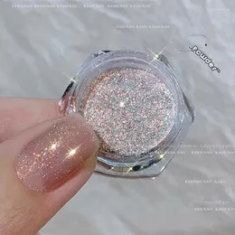 Glitter de unhas 1jar aurora quebrada diamante pó pó holográfico iridescente sereia pigmentos Arte Chameleon