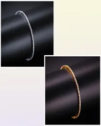 Zirconia المكعب 2mm5mm من 789 بوصة تنس السوار النحاس المجوهرات Whitegold Bangle W12189411230