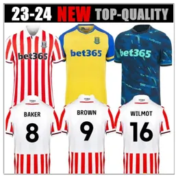 23 24 Stoke City Mikel Campbell Soccer Jerseys Smith Fletcher Powell Brown Home Kits 2023 2024