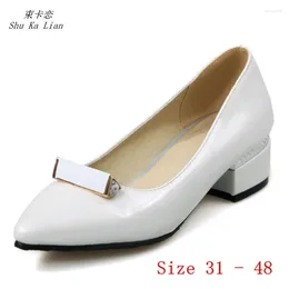 Casual Shoes Women Pumps Office Low Med Heels Slip On Career Plus Size 31 32 33 - 40 41 42 43 44 45 46 47 48