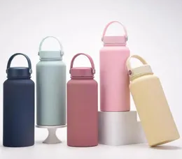 Hydration Gear 1000ml matte sprots Water Bottle 1L 304 Stainless Steel Frosted flask Vacuum Insulated Double Walled Travel cup5551776