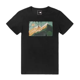노스 티셔츠 페이스 디자이너 티 럭셔리 패션 편지 인쇄 남성 Tshirts 일몰 스노우 산 야외 통기 가능한 편안한 편안한 캐주얼 짧은 슬리브 트셔츠