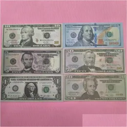 مستلزمات الحفلات الاحتفالية الأخرى Prop Money Fake 10 20 50 100 200 200 US English Props Bar Props Copy Currency Faux-Billets PCS OT240