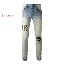 Amrir Jeans Denim Trousers MENS JEANS Designer Jean Men Pants Black Pants Di alta qualità Dritta design dritto Retro Streetwear Designer di pantaloni della tuta casual Pant 5311