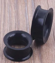 Mix 425mm Silicone Double Flare Silicone Flesh Tunnel Ear Plug 96 st Black Color Body Jewelry6269215