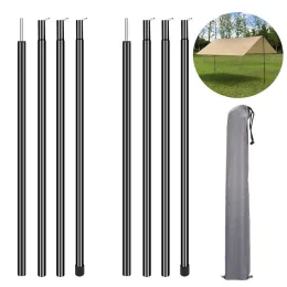 Tillbehör 2pc/set aluminiumlegering Rod Tältstång ersättning Tillbehör Justerbara barer Sun Shade Sail Canopy Accessory Tält Support Rods