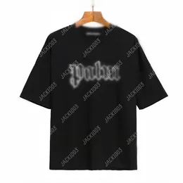 Palm PA 24SS Yaz Mektubu Baskı Logo Tişört Boyfriend Hediye Gevşek Büyük Boy Hip Hop Unisex Kısa Kollu Aşıklar Stil Tees Angels 2070 LNV