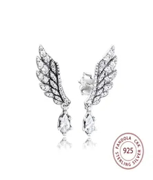 100 925 Sterling Silver Earring Dingling Angel Wing Stud Earrings for Women Fashion Jewelry Pendientes Brincos CX2007065821805