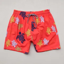 Vilebrequin Beach Spodnie dla mężczyzn Summer Elastyczne szybkie suszenie wodoodporne żółw z szortami z siatki hurtowo z zagranicznymi towarami handlowymi 813