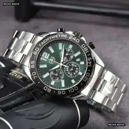 Designer Tag Heur Watch Chronograph titta på rostfritt stål män lyxig designer automatisk kvarts taggar klocka mens auto 6 händer klockor armbandsur titta på herr 115