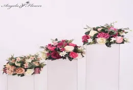 Yeni masa çiçek topu düğün merkez parçası masa çiçek düğün zemin dekor parti kurşun duvar el ipek çiçek aranjman T21978283