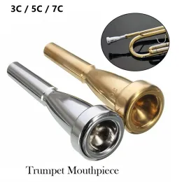 Instrument Professionell trumpet munstycke, 3C 5C 7C Storlek, guldplätering, exceptionellt hantverk, lämpligt för avancerade spelare