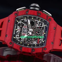 RM Luxury Watches Watch Mechanical Mills Série masculina RM 53-01 Polo Limited Tourbillon Full Hollo