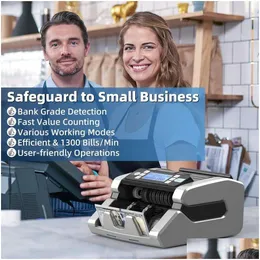 Cash Counters Wholesale High-Speed Anti Money Hine With Uv/Mg/Ir/Mt/Dd Counterfeit Detection Usd/Eur Value Bill Count - Counts 1300 Dr Ot0Gi