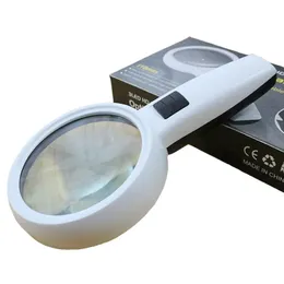 Handheld Magnifying Glass Double Layer 110MM Illuminated Reading Magnifying Glass with LED Light