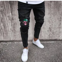 2019 Men Stylish Ripped Denim Pants Biker Skinny Slim gerade ausgefranste Jeanshosen Neue Mode Skinny Jeans Hosen3185649