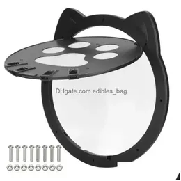 CATTORI CATTO CADI CAMI CAGGIO Accesso controllato in plastica 4 Modie Prevenire l'interno magnetico collisione per animali domestici Drop DHSM0