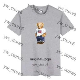 polo shirt Brand Bear Shirts mens t shirts designer Shirt Sports Polo Summer Cotton Fashion Mens Women Tees Black white Clothes 7702