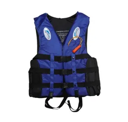 S3XL Adult Life vest Jacket Lifesaving Swimming Boating Sailing Whistle Blue EPE Material4856631