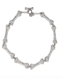 Collana ossea di otto sezioni piena di diamanti lampeggianti diamanti FIVEZIONE SATURN PUNK EUROPE E AMERICANO 4015344