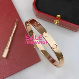 Designer Gold Jewelry Love Luxury Bracelets Womens Mens Silver Rose Crystal Bangles Everyday Accessories Unisex Fashion cjeweler Stainless Steel Never Fade brace