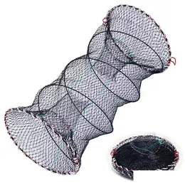 Fischereizubehör tragbares faltbares Krabbenkäfig -Netz zum Fangen von Hummer -Garnelen -Drop -Sportarten im Freien OTPIL
