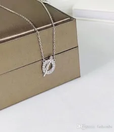 ゴールドシルバーチーカーホースペンダントネックレス女性FEMME Hレターデザイナーネックレスチェーンギフト925 STERLING SILVER NECKLACE6772969