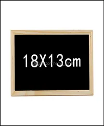 Arts And Crafts Gifts small Wooden Frame Blackboard 20X30Cm Double Side Chalkboard 18X13Cm Welcome Recording Creative Dec2694630