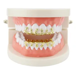 Хип -хоп вода капля Grillz Real Gold Holding Dental Grill