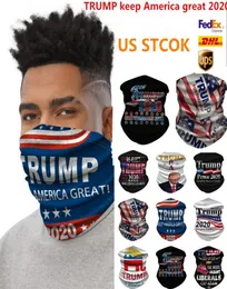 Trump Bandana Face Shield Mask Biden Biden senza soluzione di continuità Magia Scerpa mantieni l'America Great Heads Cycling Party Mask Weadwear Neck FWE7982190717