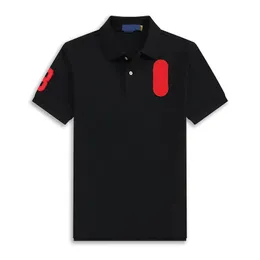 Men Polos BIG horse Polos Casual lapel T shirts Handsome Fashion Polo Shirt Men Short Sleeve multi color Solid classic t shirts Polo chemise designer Polos brand tee