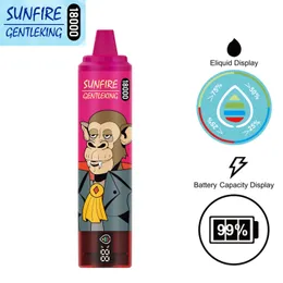 AUTENTICO Sunfire 18000 sbuffi vapori usa e getta 0% 2% 3% 5% fultura mesh shisha corona bar e sigarette per sigarette digitale tornado 9000 pro vaper big cloud eu spagna