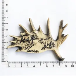 Schwedische Kreativität Tourismus Gedenken Handwerkskunst 3D -Dekoration Magnetismus Harzmaterial Kältemittel Aufkleber 240428