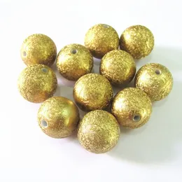 est 20mm 100pcs/lot Golden Acrylic Wrinkle/Stardust Beads For Necklace Making 240509