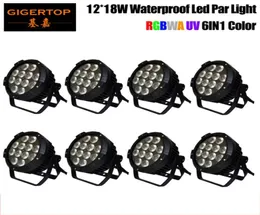 خصم 8 وحدة 12x18W مقاوم للماء LED PAR LIGHT 6IN1 RGBWA PURPLE DMX512 DISCO Party Club Pub Show Wedder Outdoor 1565983