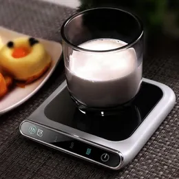 Vattenflaskor USB Electric Heat Cup Pad Coffee Tea Mug Warmer Heater Tray Auto Power-Off för Home Idea Gift 245i