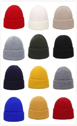 Winterstrick Mens Hut Schädelkap Männer Beanie Hut Winter kurzes Rand Baggy Melon Mütze Docker Fischer Strickhut Frauen Z1212 Y211118024080