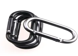 الكارابينز البيضاوي Snap Hook Aluminium سبيكة 50 × 25 مم باللونين الأسود والرمادي لمفاتيح زجاجة الماء الخطاف الزراعي USE9343194