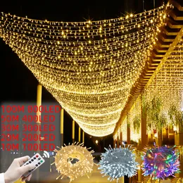 Luci da fata LED LED LIGHT 5M-100M 220V/110V Ghirlanda impermeabile per esterni per la decorazione per feste di Natale