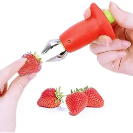 Çok Pençe Çilek Huller Meyve Berry Domates Sebze Üst Göğüs Çekirdek Çukur Çıkartma Mutfak Yardımı Corer Gadget Gıda Yardımcı Aracı 240508
