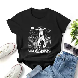 Women's T-Shirt Mothman Bigfoot Dogman Alien Loch Ness Camiseta All Cryptid Monsters Women Print T Shirt Casual Short Slved Female T T-Shirt Y240506