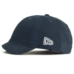 Caps de bola Tampa de beisebol de algodão Trendy Short Brim Trucker Style Low Profile Dad Hat Dad