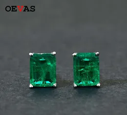 Oveas Elegante Vintage -Simulation Emerald Ohrringe für Frauen Top -Qualität 925 Sterling Silber Green Zirkon Party Schmuck Geschenk 24762802