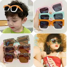 Sonnenbrille Baby Kids süße Leoparden Geometrische Tarnung UV400 Sonnenbrille Kinder Persönlichkeit Sonnenschutz Sonnenbrillen Mädchen Jungen Brille