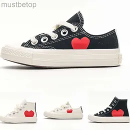 A collaboration Play Infant Sneakers Newborn Kids Canvas Shoes With Red Peekaboo Heart Big Boy Girl Preschool Gradeschool Sneakers