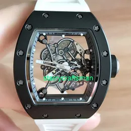 RM Luxury Watches Mechanical Watch Mills Men's Series Full Hollow Black Ceramic Manual Mechanical Rm055 Limited Edition 50 Men's Watches st9J